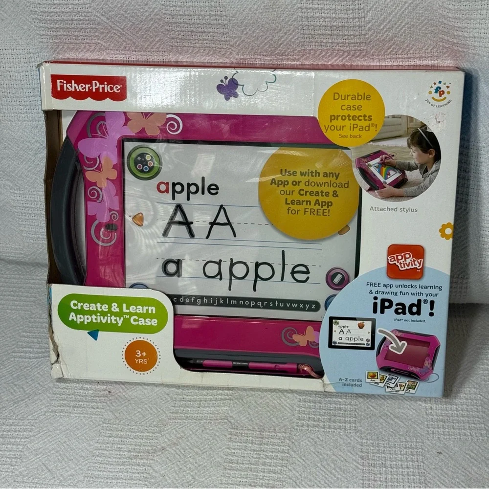 New Fisher-Price Pink Educational Tablet Case for iPad - Picture 1 of 5